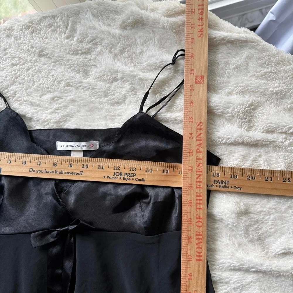 Victoria's Secret Women's XL Black Sheer Babydoll Lingerie Slip Dress